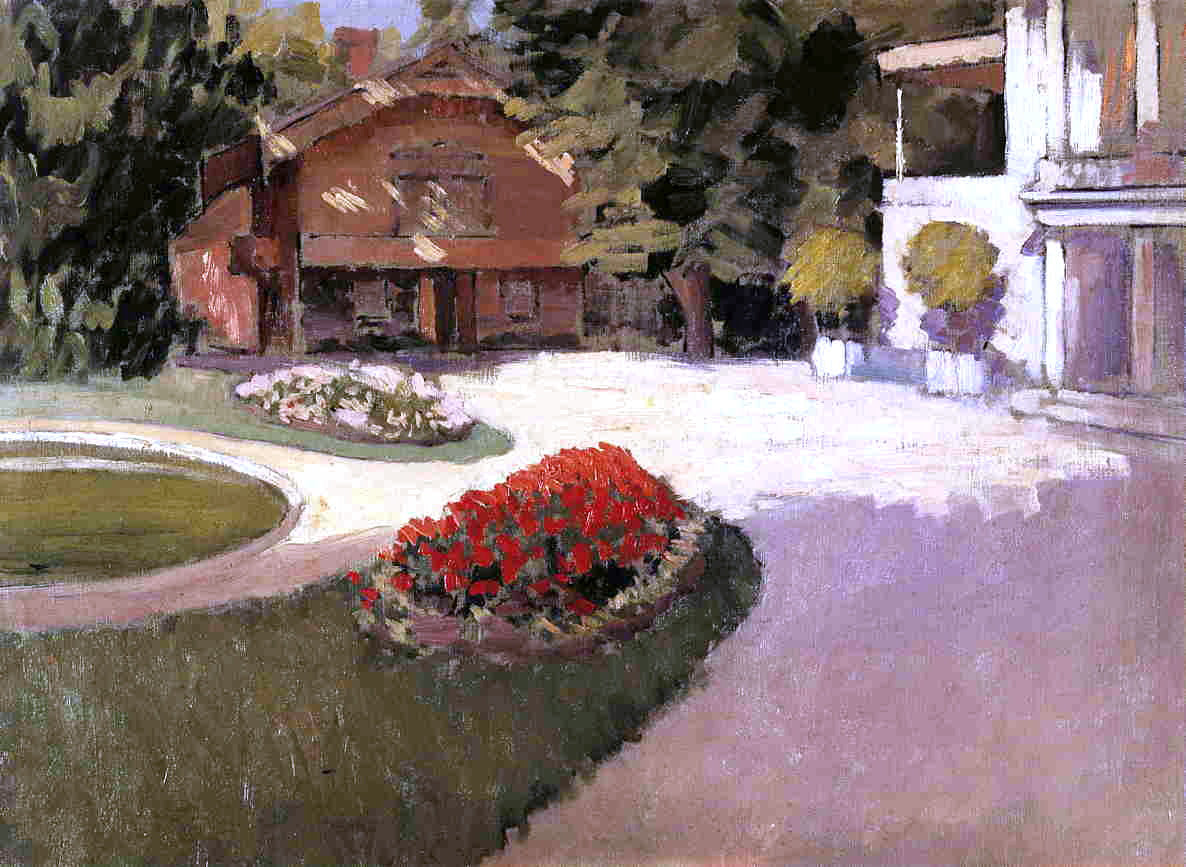  Gustave Caillebotte Garden at Yerres - Hand Painted Oil Painting