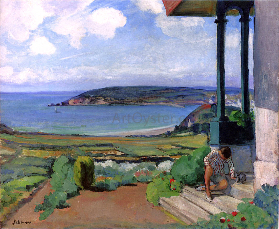 Henri Lebasque Garden by the Bay of Morgat - Hand Painted Oil Painting