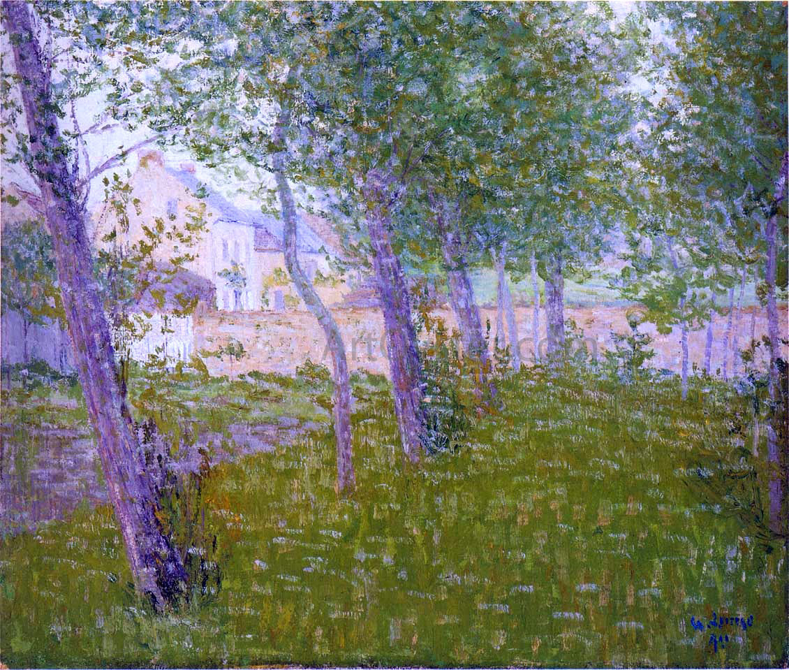 Gustave Loiseau A Garden by the House - Hand Painted Oil Painting