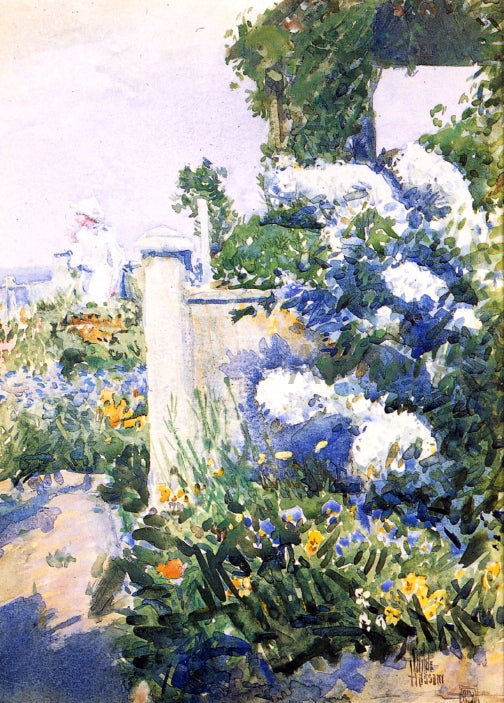 Frederick Childe Hassam A Garden by the Sea, Isles of Shoals - Hand Painted Oil Painting