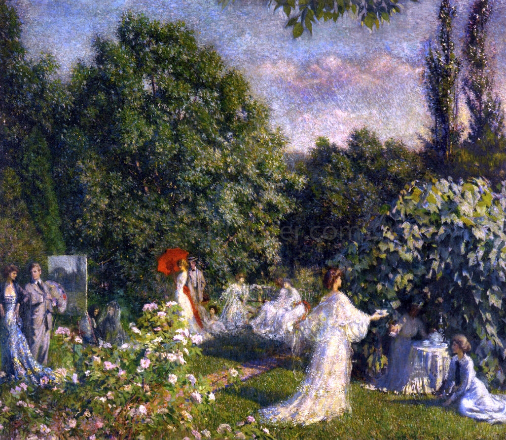 Phillip Leslie Hale Garden Party - Hand Painted Oil Painting