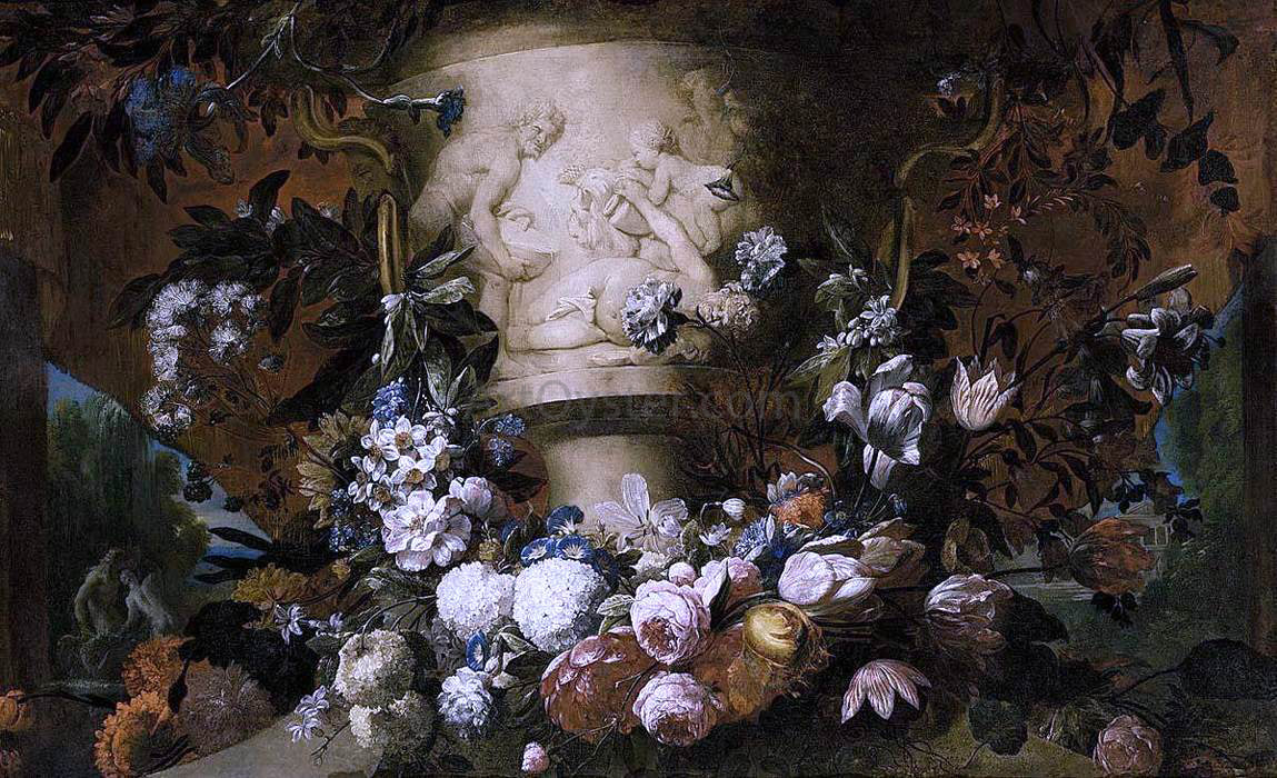  The Younger Gaspar Pieter Verbruggen Garland of Flowers - Hand Painted Oil Painting