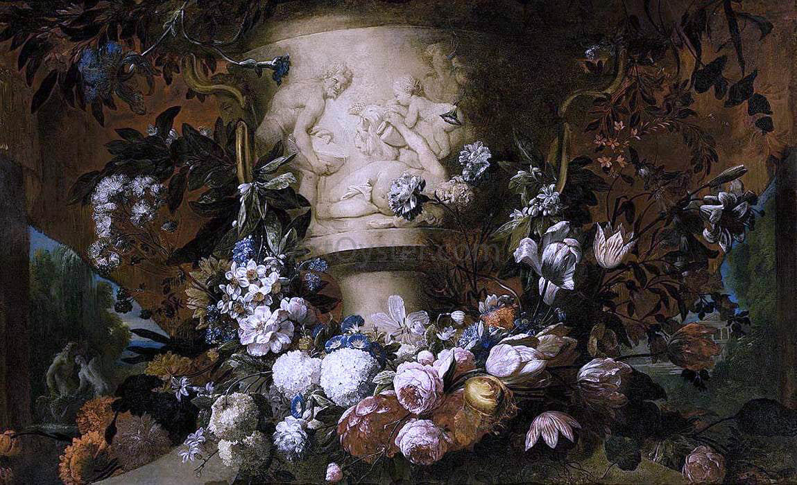 The Younger Gaspar Pieter Verbruggen Garland of Flowers - Hand Painted Oil Painting