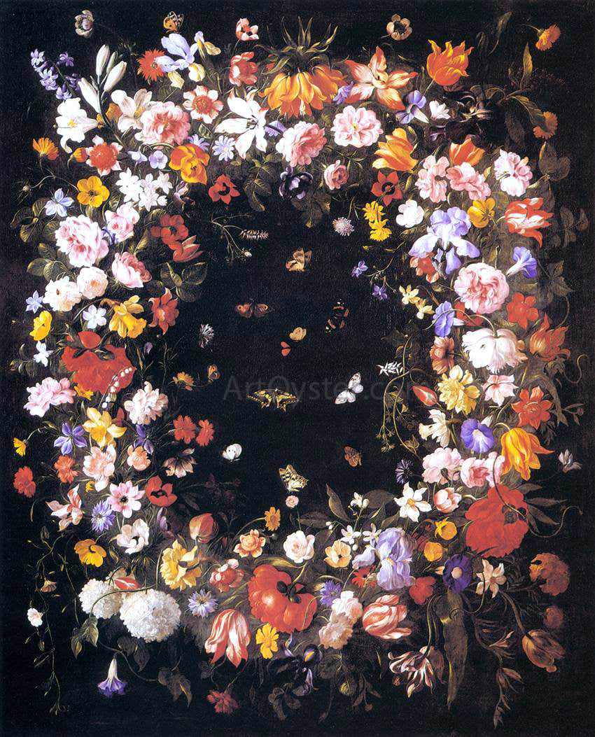  Pier Francesco Cittadini Garland of Flowers - Hand Painted Oil Painting