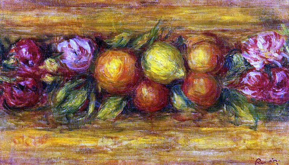 Pierre Auguste Renoir Garland of Fruit and Flowers - Hand Painted Oil Painting