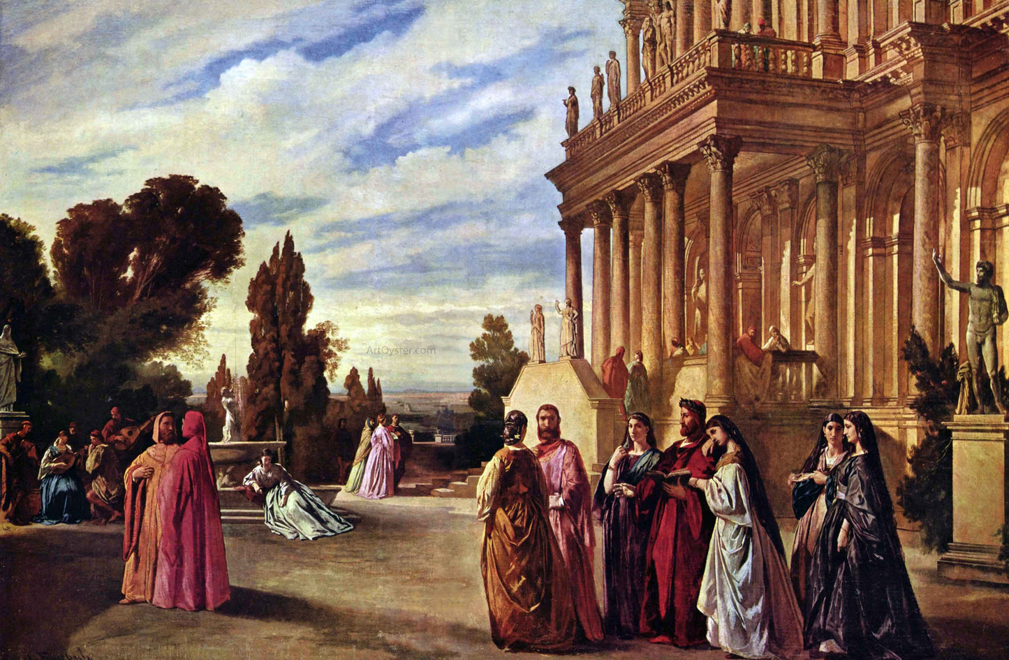  Anselm Friedrich Feuerbach Garten des Ariost - Hand Painted Oil Painting