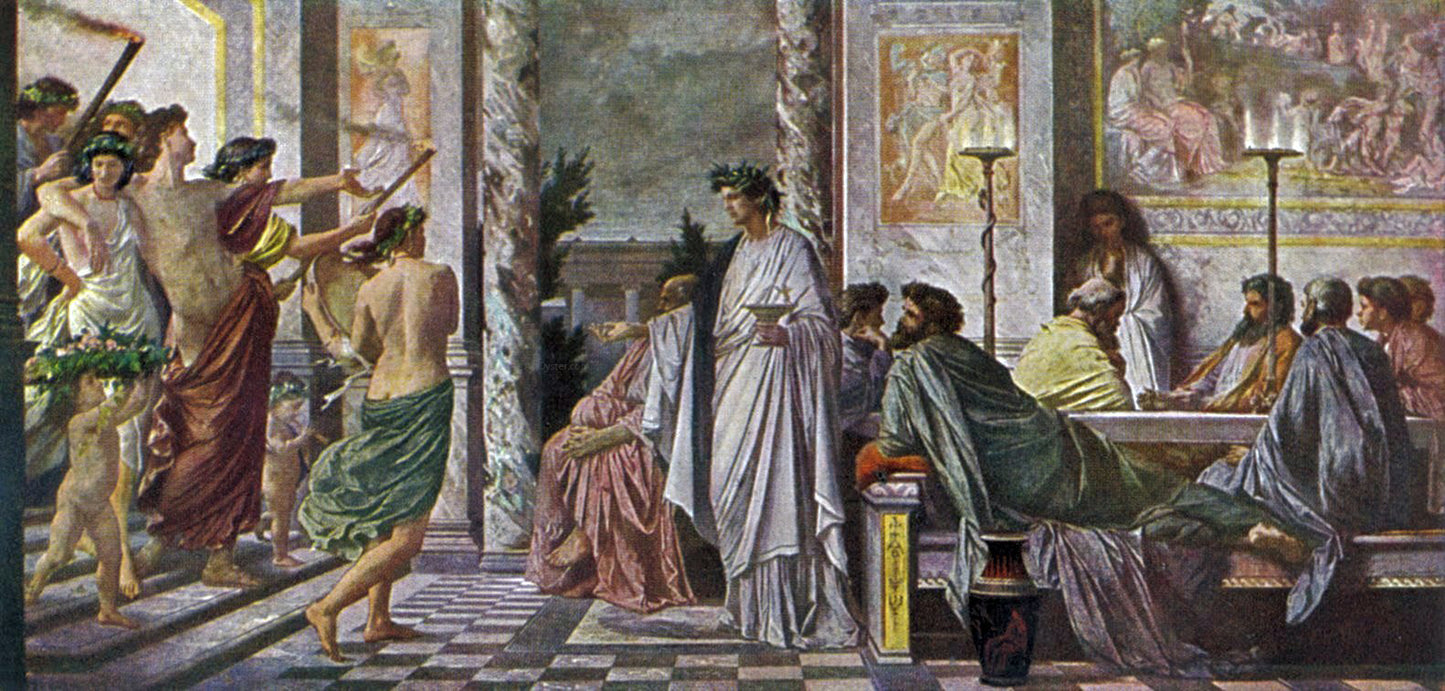 Anselm Friedrich Feuerbach Gastmahl des Plato - Hand Painted Oil Painting