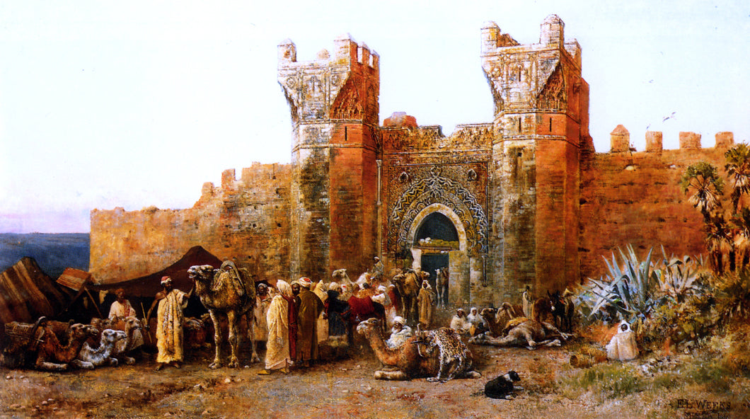 Edwin Lord Weeks Gate of Shehal, Morocco - Hand Painted Oil Painting