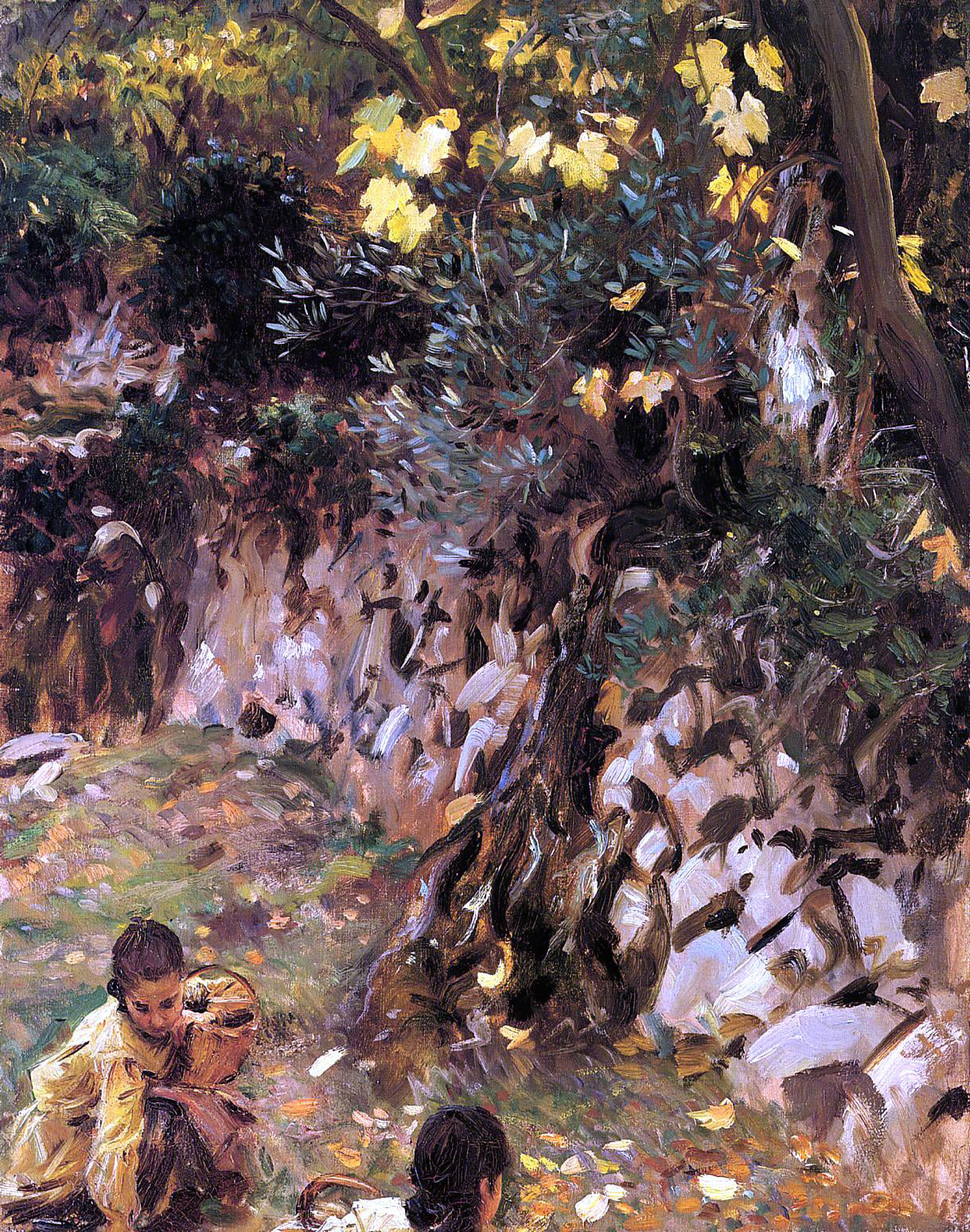 John Singer Sargent Gathering Blossoms, Valdemosa - Hand Painted Oil Painting