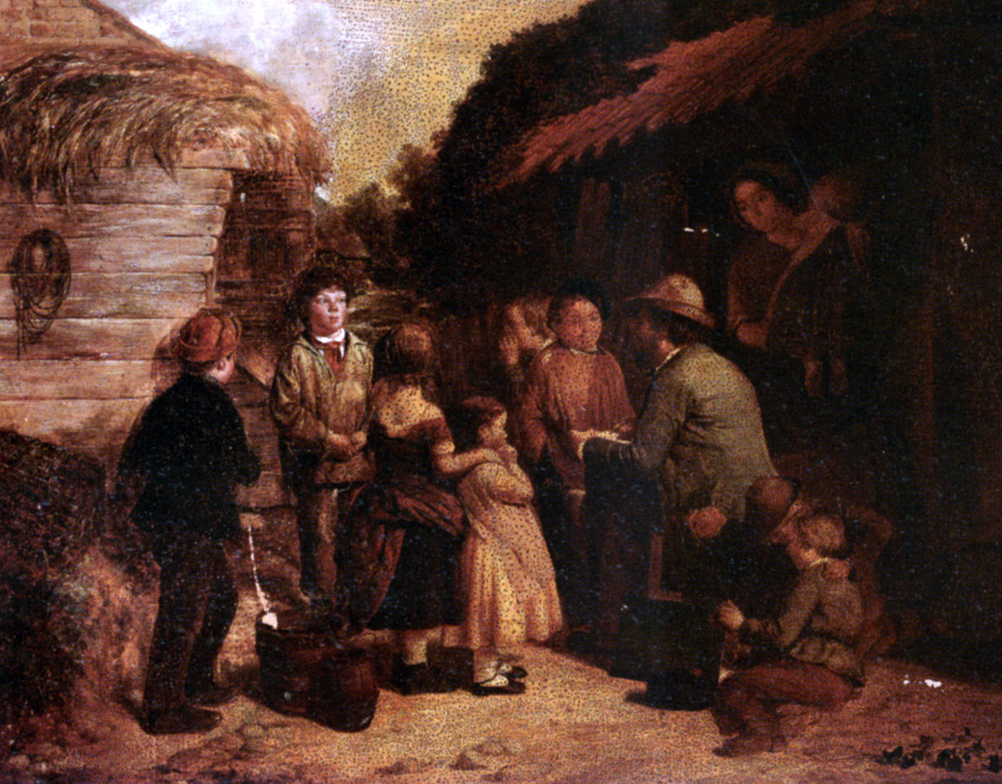  William Hemsley Gathering Round - Hand Painted Oil Painting