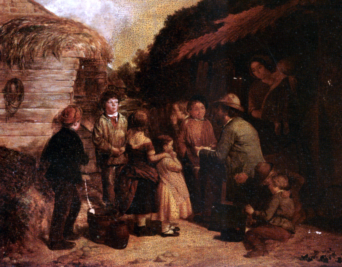 William Hemsley Gathering Round - Hand Painted Oil Painting