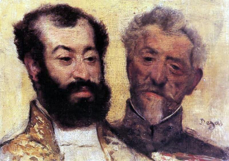 Edgar Degas General Mellinet and Chief Rabbi Astruc - Hand Painted Oil Painting