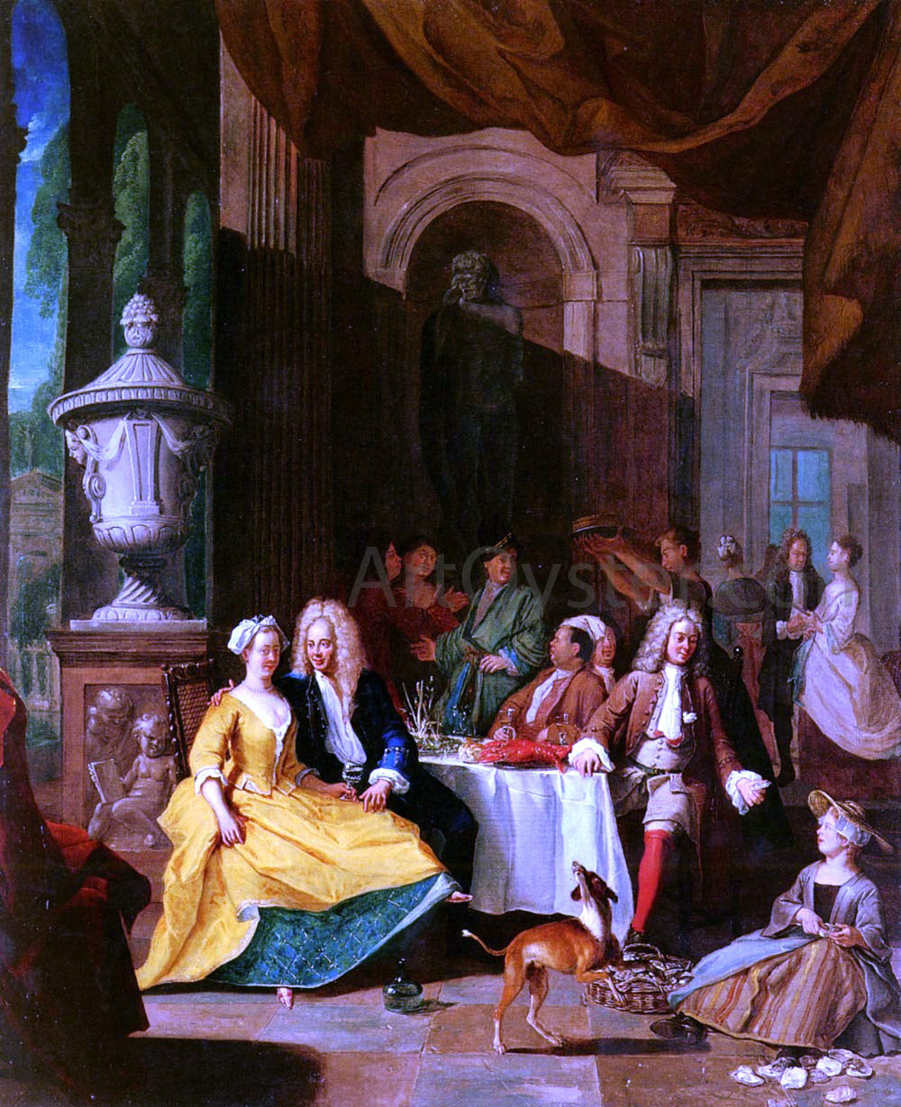 Pieter Angellis Gentleman At Table - Hand Painted Oil Painting