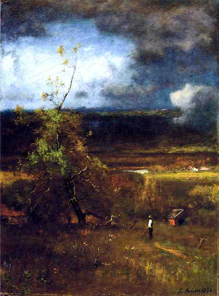 George Inness Gathering Clouds - Hand Painted Oil Painting
