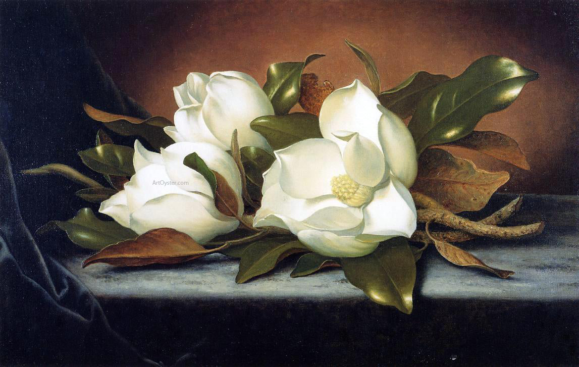Martin Johnson Heade Giant Magnolias - Hand Painted Oil Painting