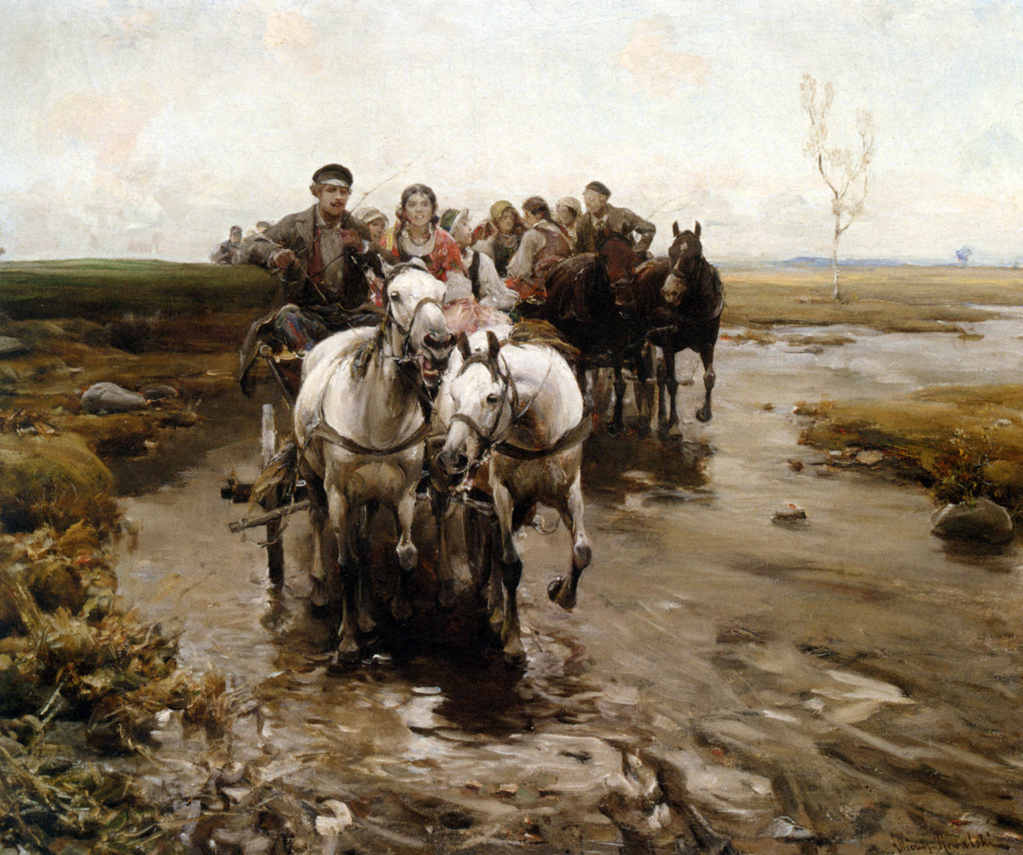 Alfred Von Kowalski-Wierusz Giddy Up - Hand Painted Oil Painting