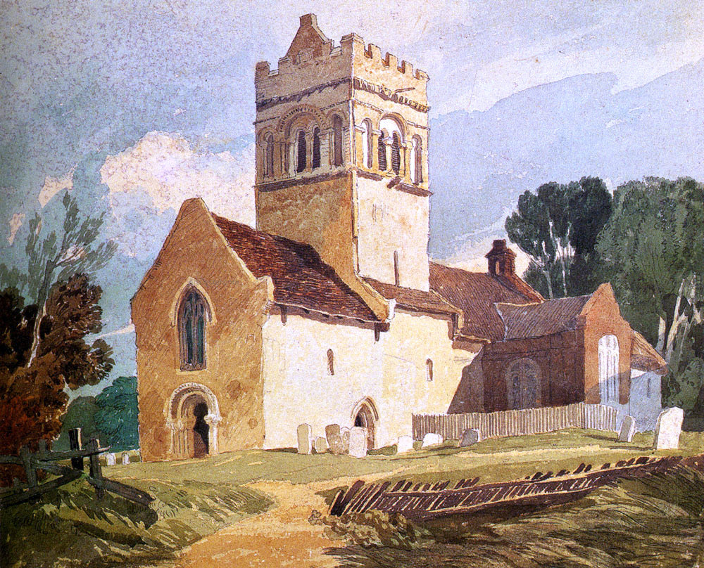John Sell Cotman Gillingham Church, Norfolk - Hand Painted Oil Painting