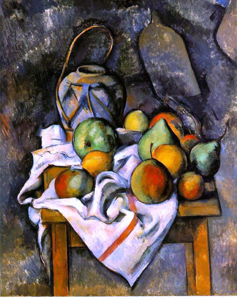 Paul Cezanne A Ginger Jar and Fruit - Hand Painted Oil Painting