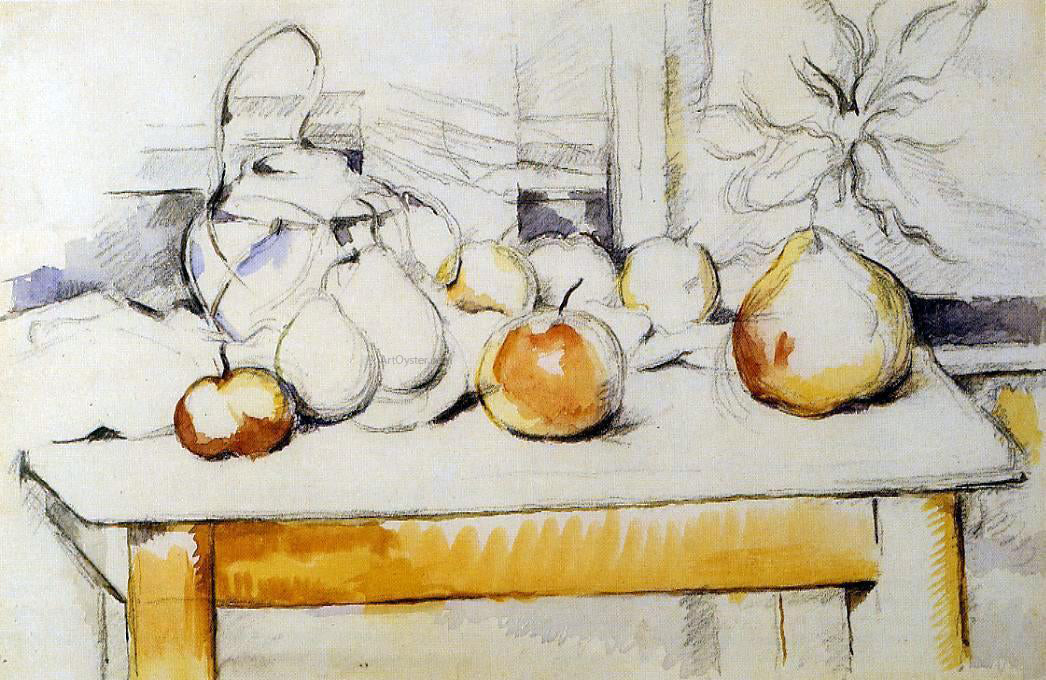 Paul Cezanne Ginger Jar and Fruit on a Table - Hand Painted Oil Painting