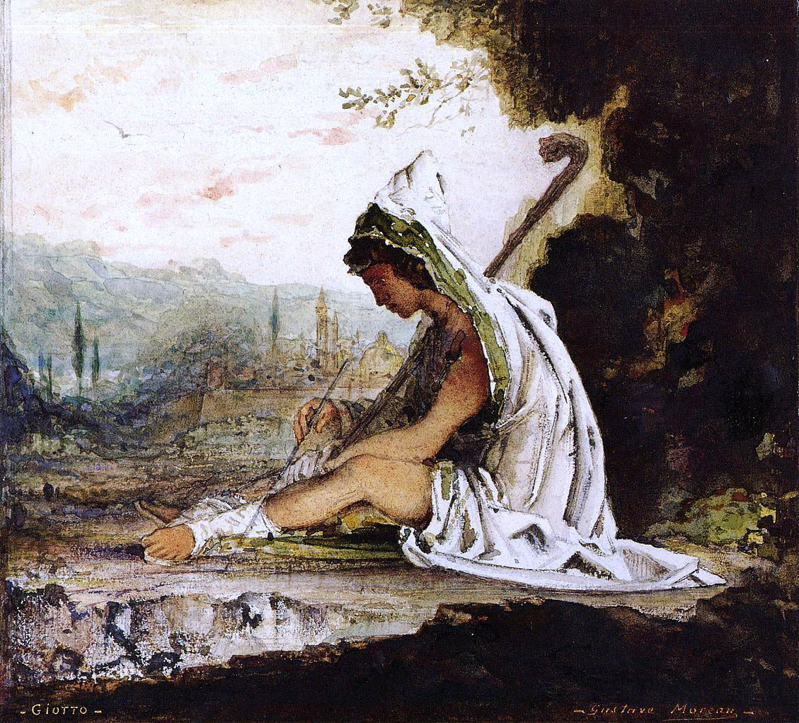Gustave Moreau Giotto - Hand Painted Oil Painting
