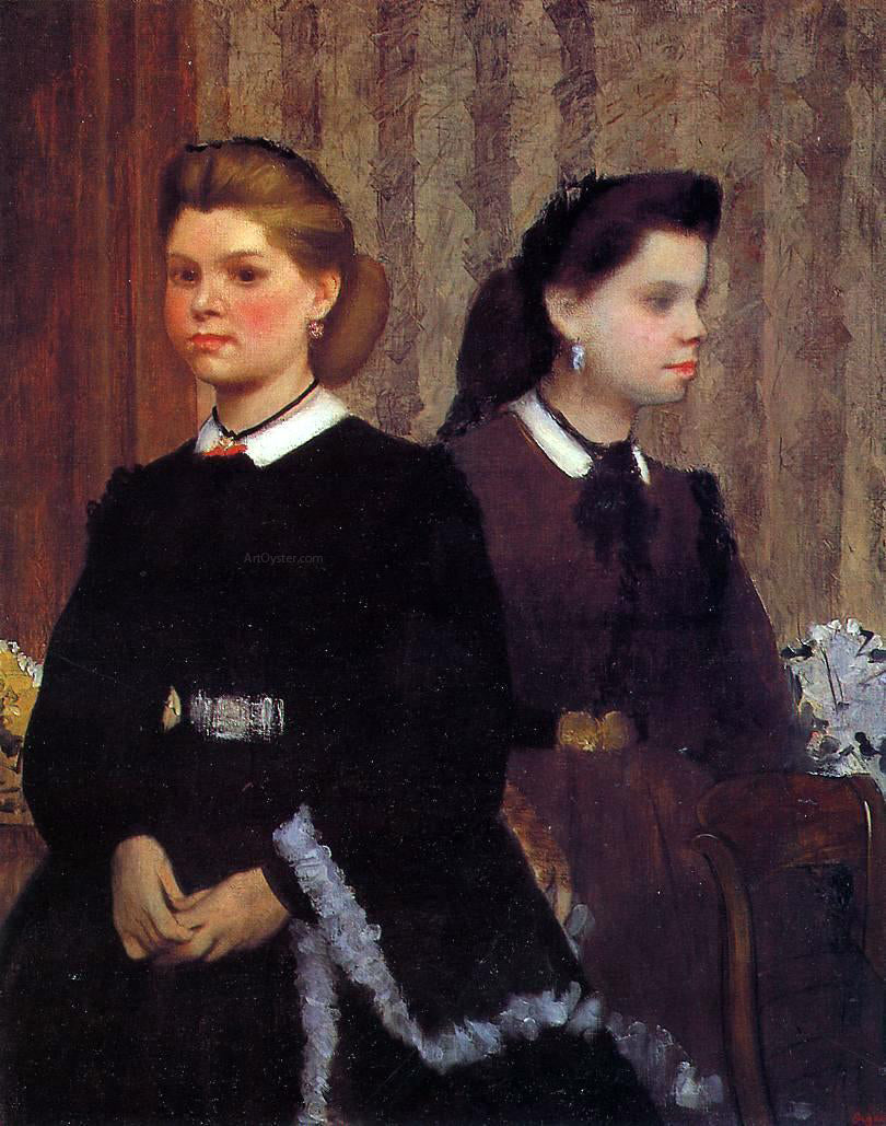 Edgar Degas Giovanna and Giulia Bellelli - Hand Painted Oil Painting