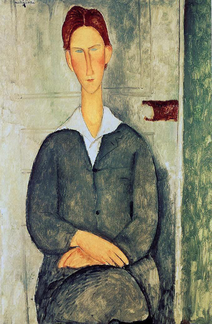 Amedeo Modigliani Giovanotto dai Capelli Rosse - Hand Painted Oil Painting