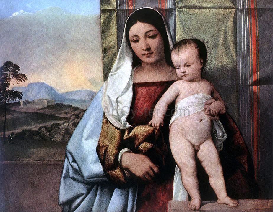 Titian Gipsy Madonna - Hand Painted Oil Painting