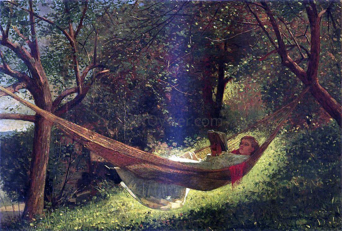  Winslow Homer Girl in a Hammock - Hand Painted Oil Painting