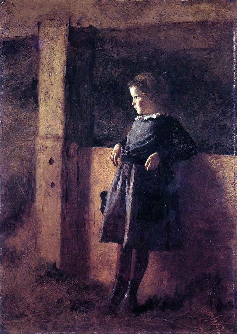 Eastman Johnson Girl in Barn (also known as Sarah May) - Hand Painted Oil Painting
