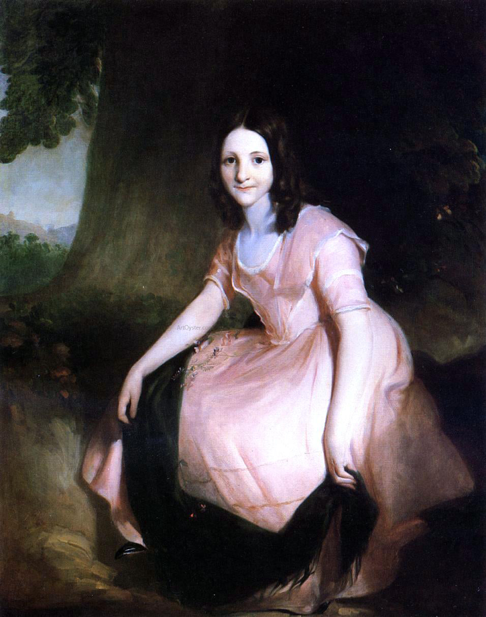 Thomas Sully Girl in Pink - Hand Painted Oil Painting