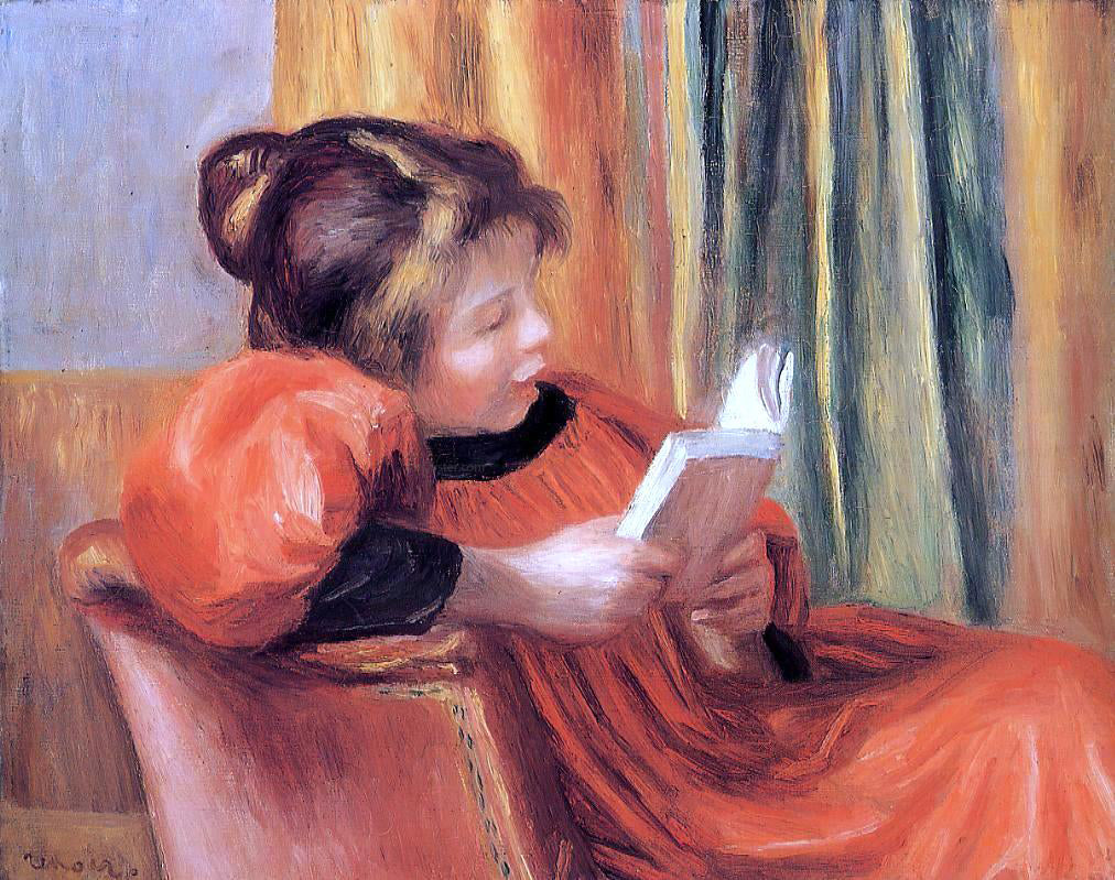 Pierre Auguste Renoir Girl Reading - Hand Painted Oil Painting