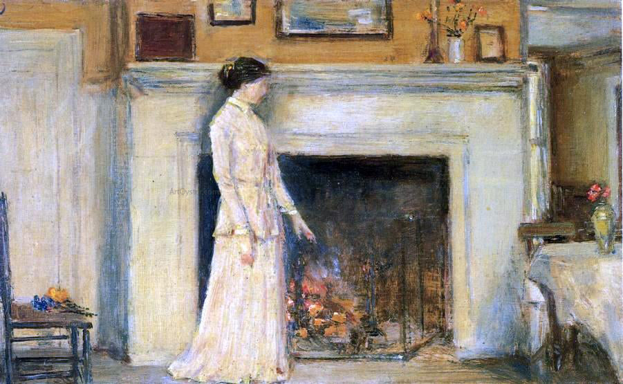 Frederick Childe Hassam A Girl Standing - Hand Painted Oil Painting