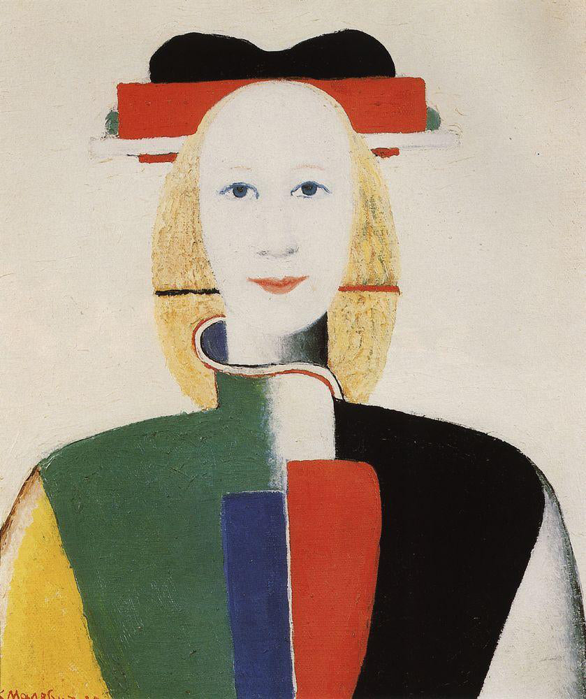 Kazimir Malevich Girl with a Comb in Her Hair - Hand Painted Oil Painting