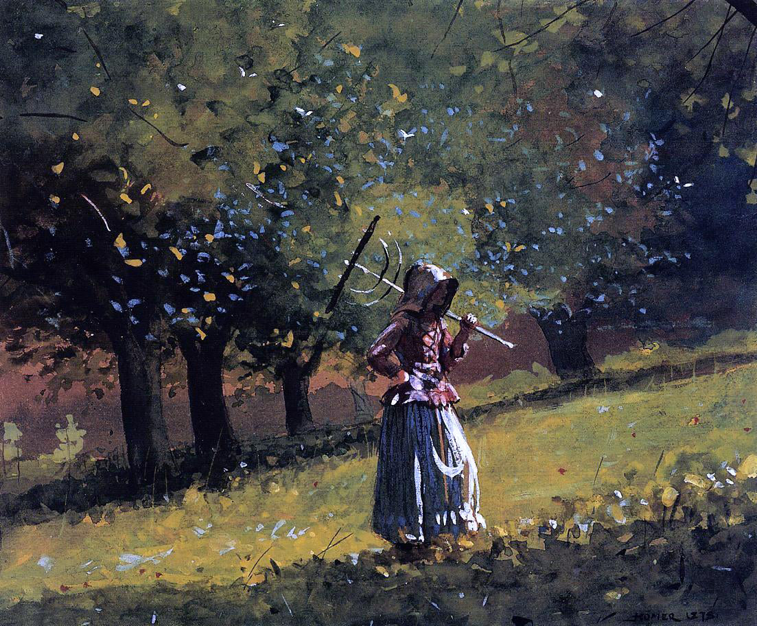 Winslow Homer Girl with a Hay Rake - Hand Painted Oil Painting