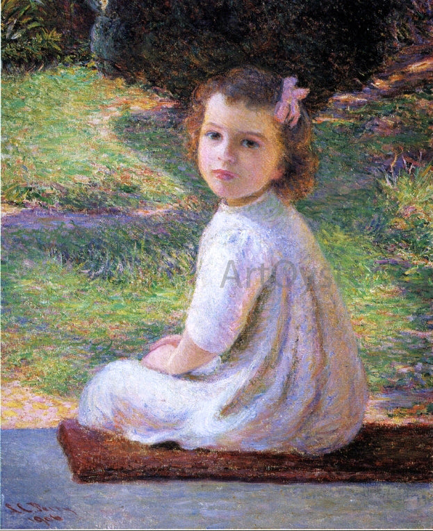  Lilla Cabot Perry Girl with a Pink Bow - Hand Painted Oil Painting