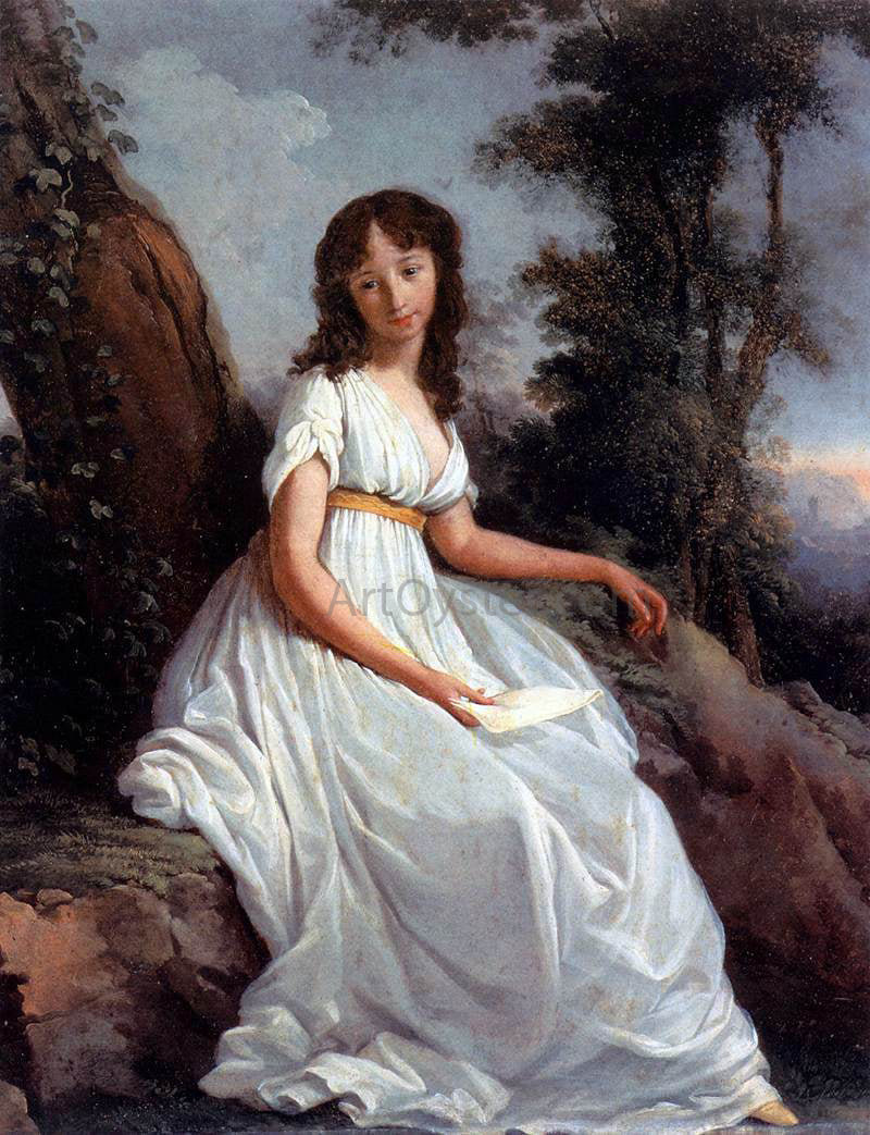 Teodoro Matteini Girl with Letter - Hand Painted Oil Painting