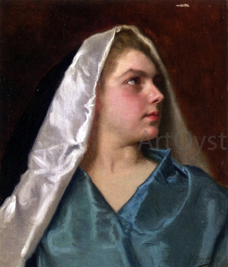 Gustave Jean Jacquet Girl with Veil - Hand Painted Oil Painting