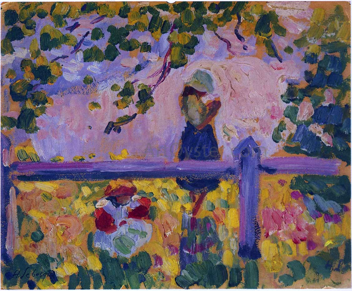 Henri Lebasque Girls in the Garden - Hand Painted Oil Painting