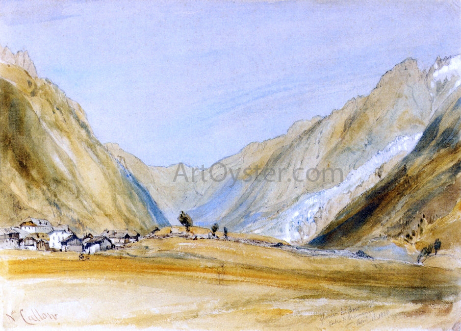William Callow RWS Glacier du Bois, Chamonix - Hand Painted Oil Painting