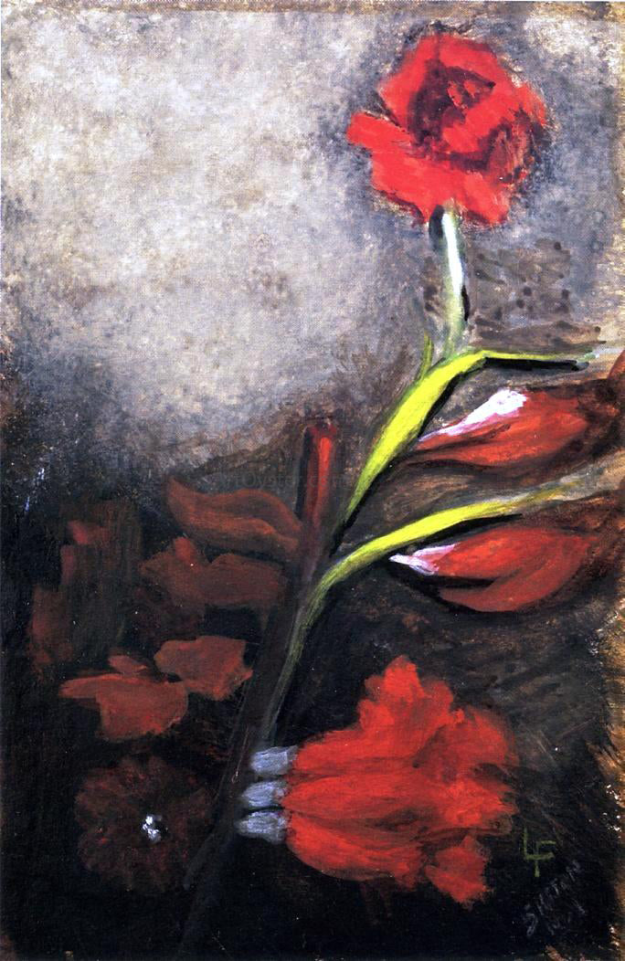Louis C Moeller Gladiolus - Hand Painted Oil Painting