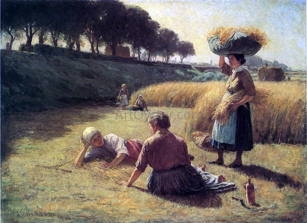John Ottis Adams Gleaners at Rest - Hand Painted Oil Painting