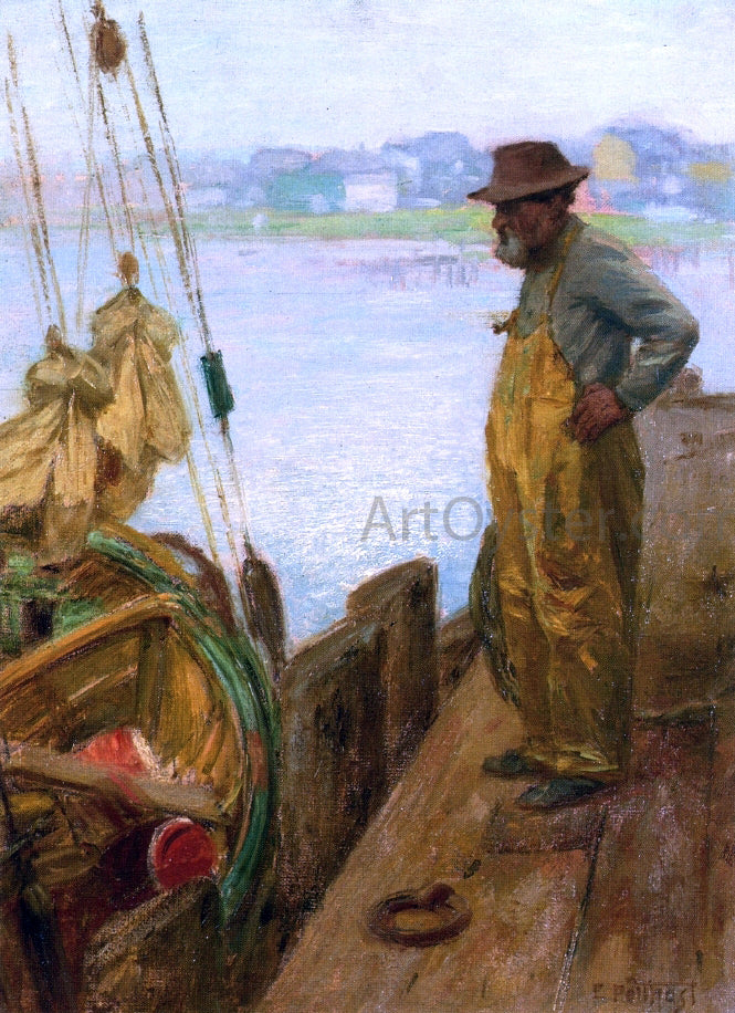 Edward Potthast Gloucester Fisherman - Hand Painted Oil Painting