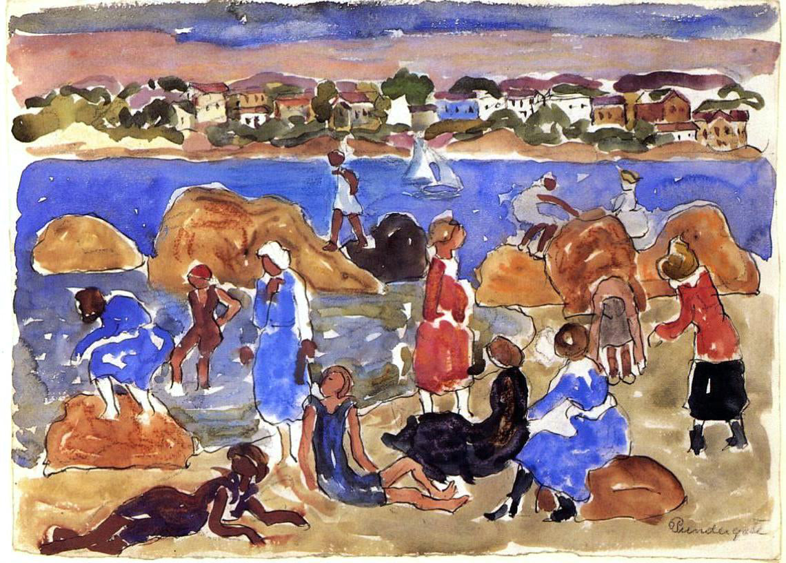 Maurice Prendergast Gloucester, Fishermen's Houses - Hand Painted Oil Painting