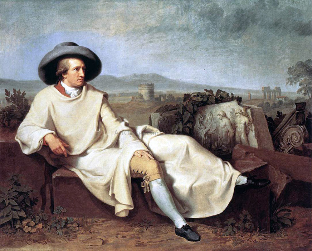 Wilhelm Tischbein Goethe in The Roman Campagna - Hand Painted Oil Painting