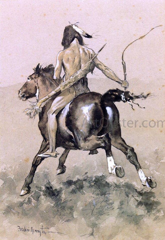 Frederic Remington Going to the Buffalo Hunt - Hand Painted Oil Painting