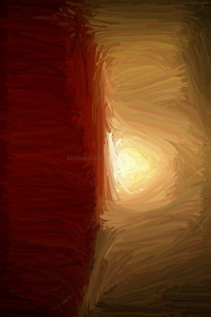 Our Original Collection Gold Curve II - Hand Painted Oil Painting