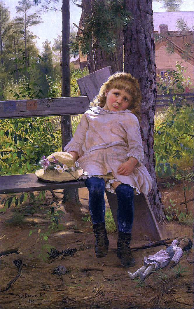 John George Brown Golden Locks - Hand Painted Oil Painting