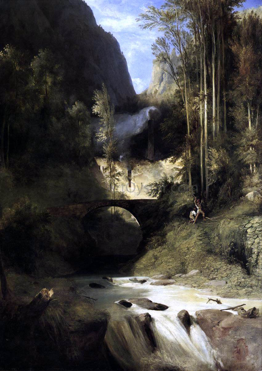 Carl Blechen Gorge at Amalfi - Hand Painted Oil Painting