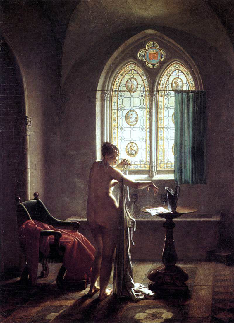 Jean-Baptiste Mallet Gothic Bathroom - Hand Painted Oil Painting