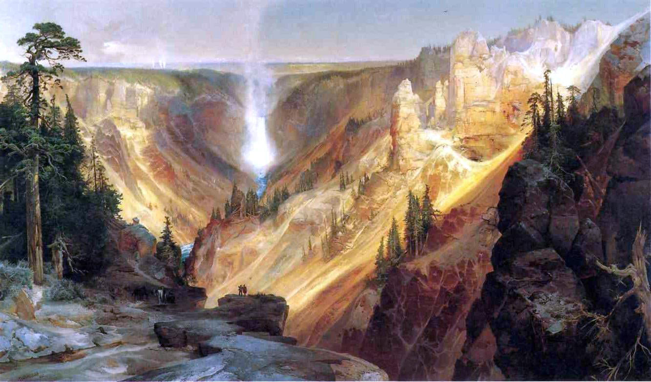 Thomas Moran Grand Canyon of the Yellowstone - Hand Painted Oil Painting